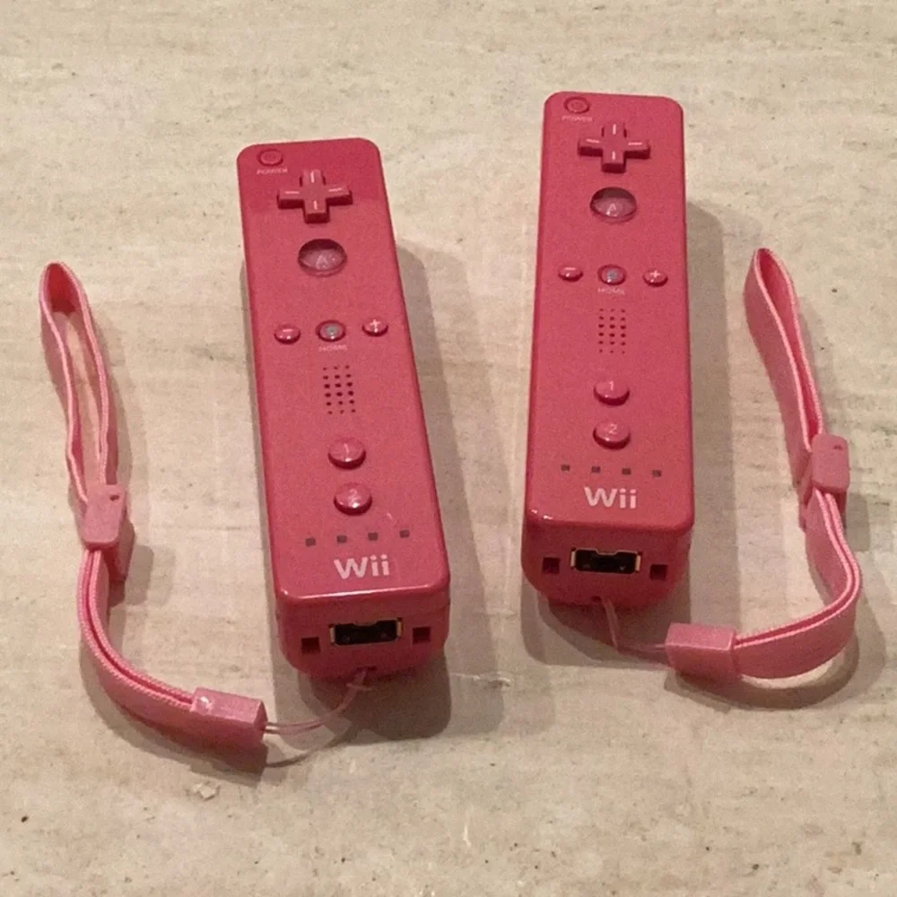 Nintendo Wii Remotes Controller OEM Lot Of 2 Pink Remote Authentic